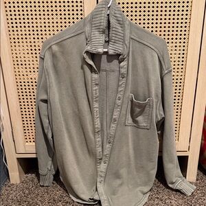 Aerie Olive Green Button-Up Jacket